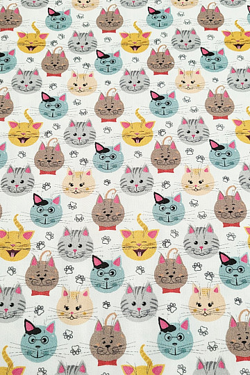 Otroški bombažni saten CATS digitalni tisk