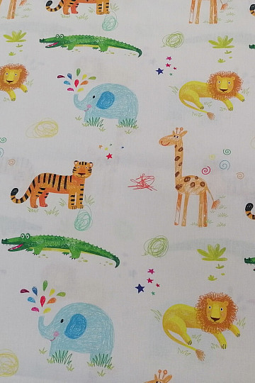 Bombažna tkanina JUNGLE DOODLE