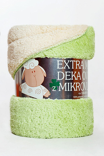 odeja Sheep-sheep 150/200 svetlo zelena/krem
