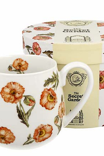 Debela porcelanasta skodelica divjega maka