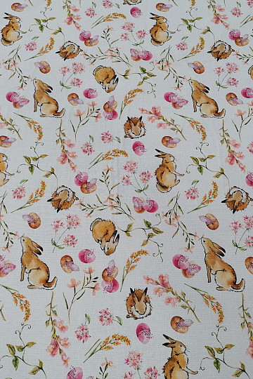Bombažna tkanina PINK BUNNY