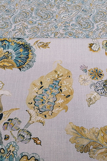Dekorativna tkanina FLOWERS modra