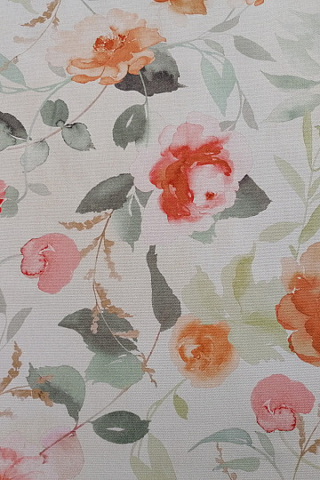 Dekorativna tkanina FLOWERS oranžna