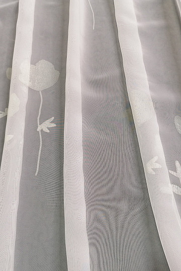 Zavesa voile FLOWERS bež