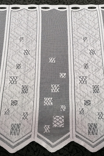Vitražna zavesa - žakard, vezena 934