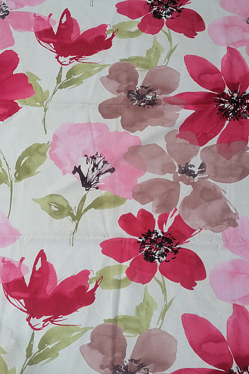 Dekorativna zavesa Pink flowers velika 150x240 cm