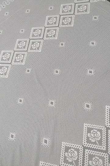 Jacquard zavesa 86759/300 bela