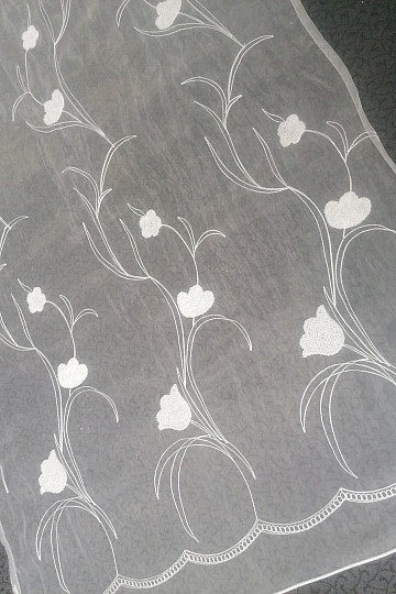 Končana zavesa z rožami 100x245 cm