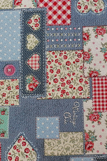 Tapiserija prt, vintage patchwork šal
