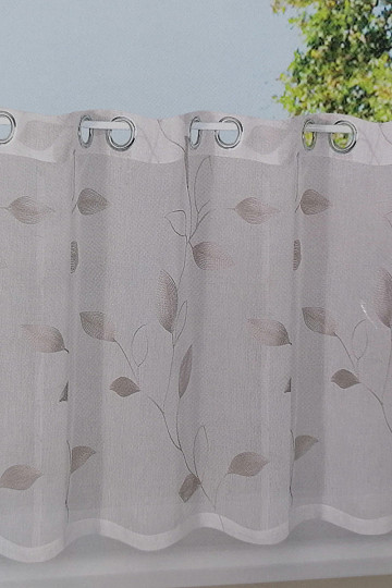 Gotova zavesa GERSTER sivo-bež listi 50x150 cm