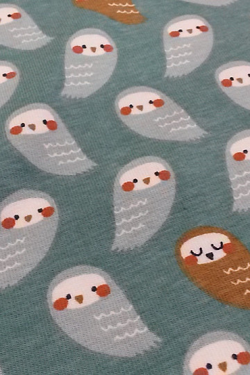 Turkizna bombažna pletenina OWL
