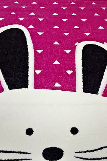 Otroška delna preproga PASTEL Bunny roza