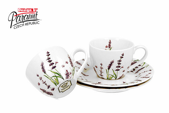 Porcelanasta espresso skodelica set 2 E šapo Lavender