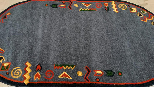 Ovalna preproga MODERN 130x240 modra