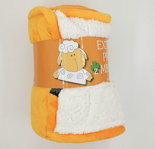 odeja iz mikrovlaken EXTRA SOFT SHEEP medeni šivi