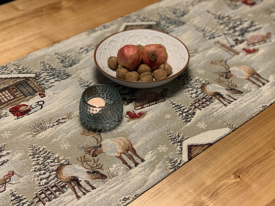 Tapiserija prt, šal ZIMSKA POKRAJINA VSE