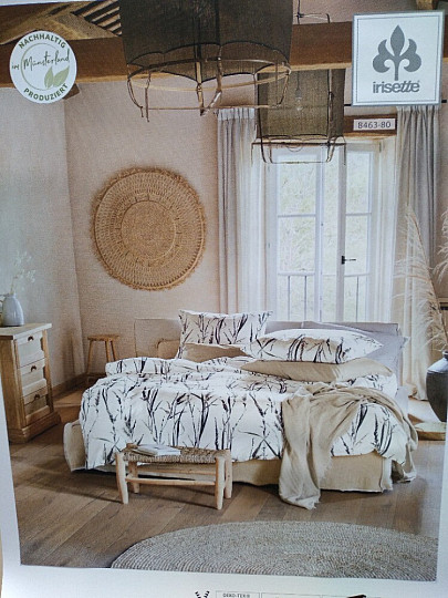 IRISETTE luksuzna satenasta posteljnina SKY 8463-80 NATUR ROSALIE