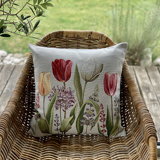 Tapiserija prevleka za blazino TULIP SPRING III