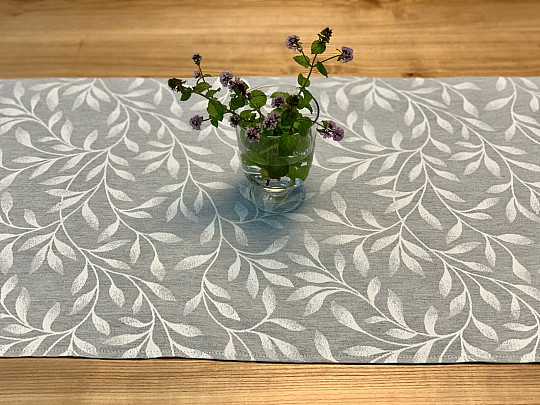 Prt in šal NIGHT LEAFS siv