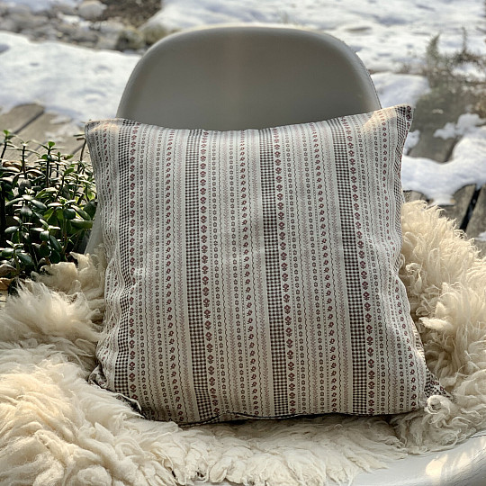 Prevleka za blazino TOSCANA RIGA STRIPE bordo