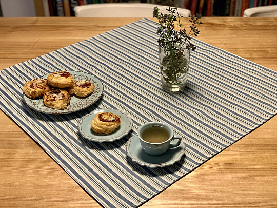 Prt in šal TOSCANA VALERY MULTI STRIPE modra