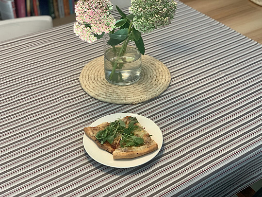 Namizni prt in šal TOSCANA VALERY MULTI STRIPE bordo