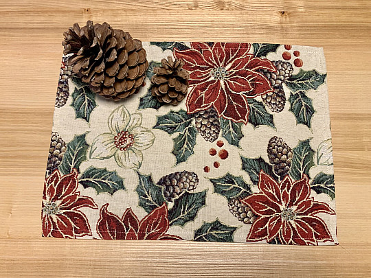 Pogrinjek mize BOŽIČNA VRTNICA BARDI