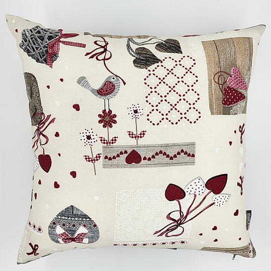 Okrasna prevleka za blazino TM PATCHWORK bordo