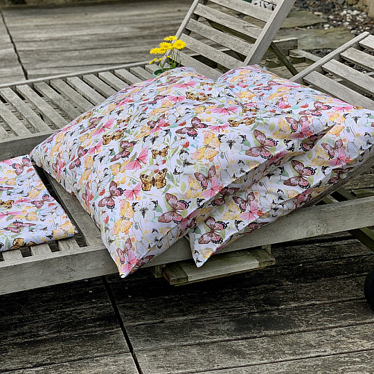 Francoska posteljnina bombaž saten METULJI