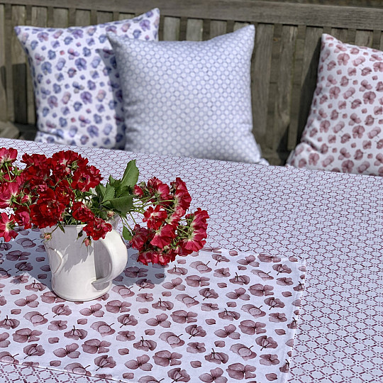 Prt in šal MONTANA OLD PINK FLOWER