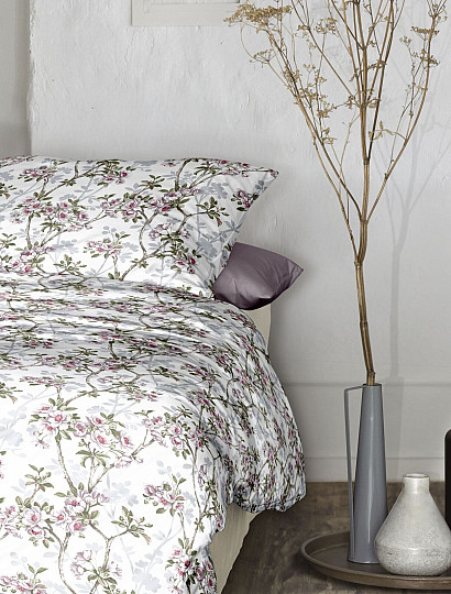 IRISETTE luksuzni bombažni saten TOKIO 8537-10 BELA