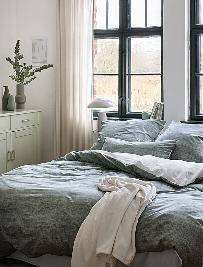 IRISETTE luksuzni bombažni saten WAVE 8557-30 zelena