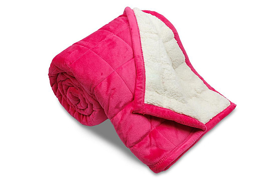 Odeja iz mikrovlaken EXTRA SOFT ovčji šiv ROZA