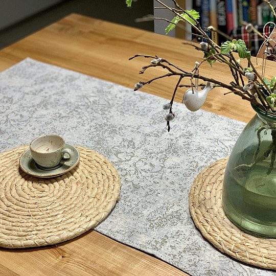 Tapiserija prt in šal MARMOR BEŽ