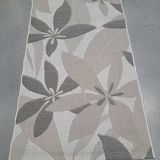 Zunanja preproga s palmo in cvetličnim motivom