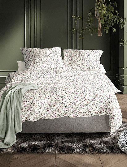 IRISETTE luksuzni bombažni saten TOKIO 8567-10 BELA