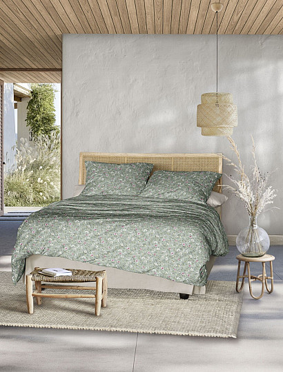 IRISETTE luksuzni bombažni saten TOKIO 8567-30 ZELENA