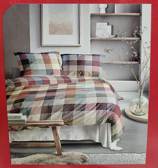 Luksuzna flanelasta posteljnina IRISETTE ZOBEL 8600-90 MULTI CHECK