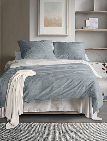 IRISETTE luksuzni bombažni saten WAVE 8557-20 MODRA