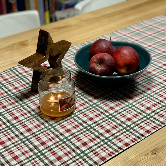 Božični prt in šal SCOTTISH SHELLEY CHECK