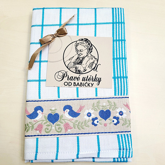 Brisače iz GRANDMA TURQUOISE WITH BIRDS