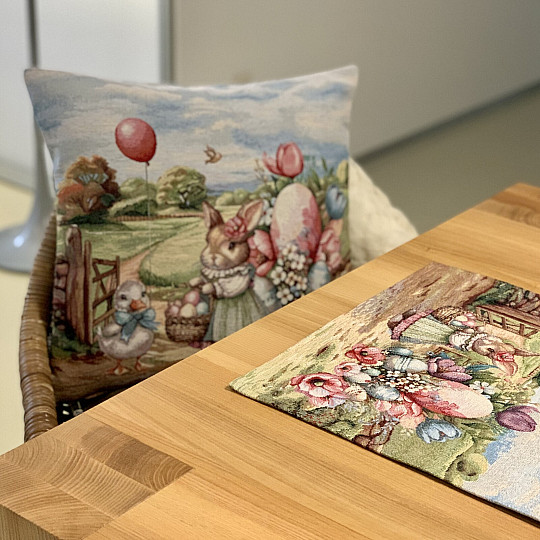 Tapiserijski prt in šal VELIKONOČNO POTOVANJE