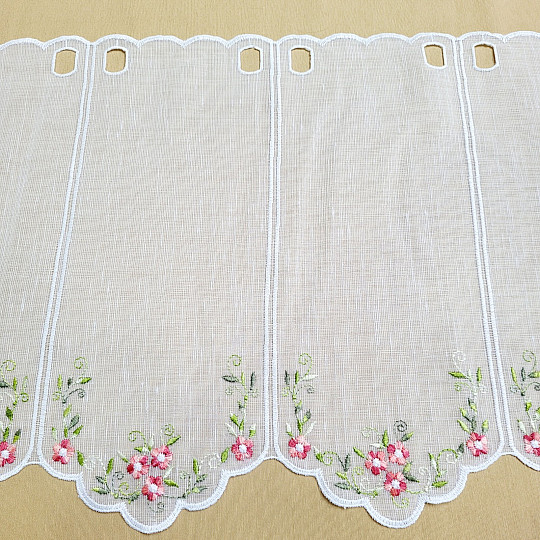 Vitražna zavesa ROŽNATE CVETICE