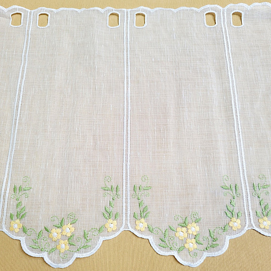 Vitražna zavesa RUMENI CVETOVI