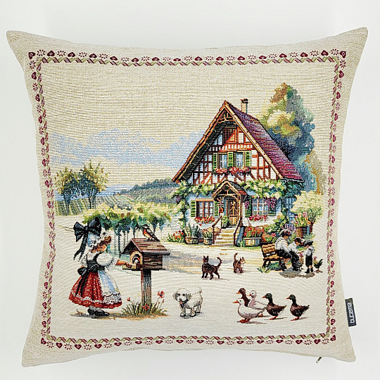 Prevleka za vzglavnik iz tapiserije DVOREK