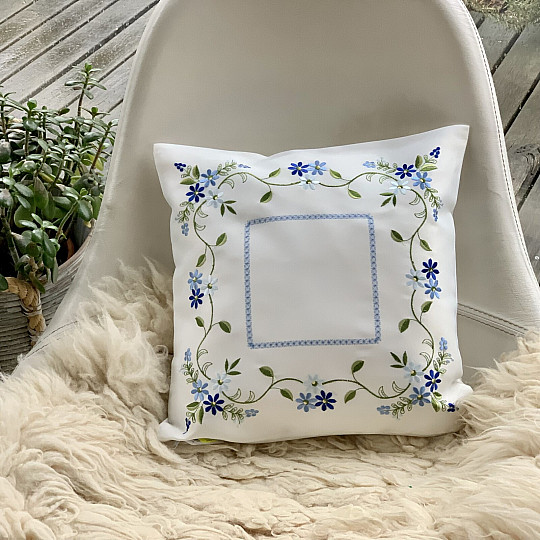 Vezena okrasna prevleka POZABLJENA CVET