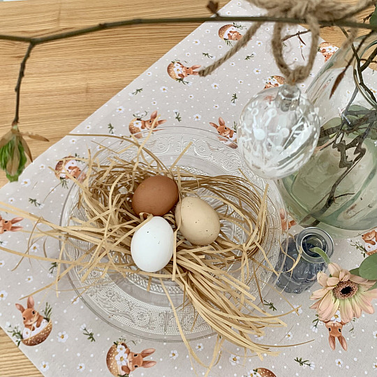 Velikonočni prt in šal ZAJČEK NELA