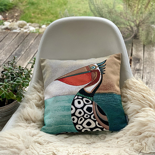 Prevleka za vzglavnik iz tapiserije TUKAN