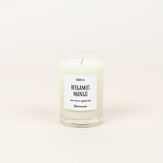 Dišeča sojina sveča BERGAMOT - MANGO