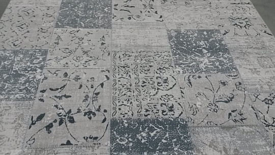 moderna kos preproga PIAZZO 12168 sivo-modra